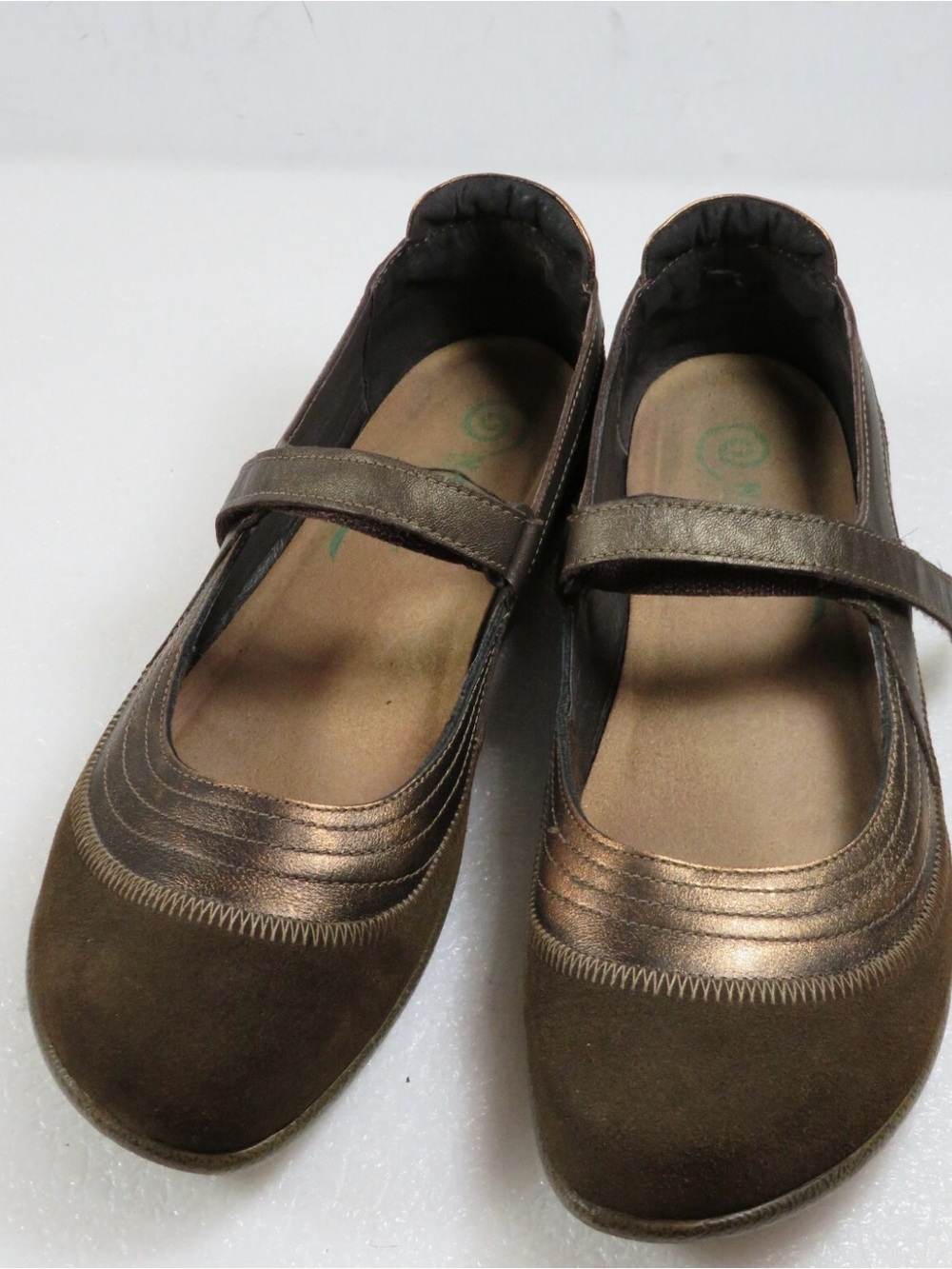 NAOT Bronze Mary Jane Flats with Strap - size 5.5/6